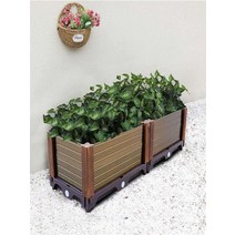 도로변화분 사각 화분통 다육이 탄화 부식 인테리어, 폭30 높은단셀  50x30x33cm마호가니색