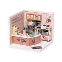 Rolife DW006 슈퍼 크리에이터 더블 행복 임문 거품 차 플라스틱 DIY 미니어처 하우스 키트, 130