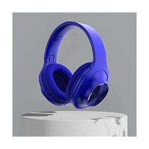 Generic 제네릭 헤드폰 무선 블루투스 헤드셋 서브우퍼 5.0 모바일 컴퓨터 게임 음악 스포츠 헤드폰(검은색), Blue