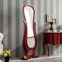 [리체갤러리] [착불상품] 클레식 빈티지 엔틱가구 엘라 레드 전신경, 없음