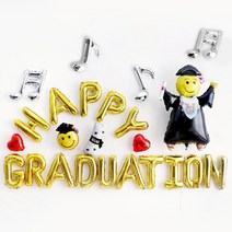 해피 졸업파티 풍선세트 / 비대면 졸업식 포토존 파티풍선 파티용품 졸업식꾸미기 유치원 졸업 홈파티, 해피 졸업파티 세트