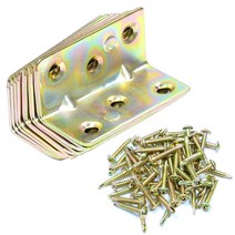 꺽쇠 코너경첩 대형 10개세트 + 25mm 60개 와샤나사 포함 평코너