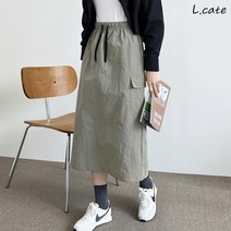 [KT알파쇼핑]엘케이트 여자 스커트 LDK023 여성 밴딩 카고 롱 치마