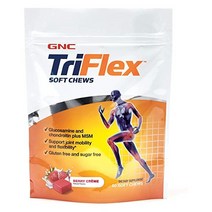 GNC TriFlex Soft Chews Berry Creme 60 Soft Chews Supports Joint Health