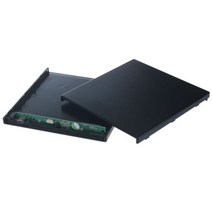 외장cd롬 디비디플레이어 리더기 노트북 USB to IDE CD DVD RW ROM 외장 케이스 인클로저, 01 Black