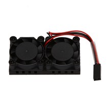 Raspberry PI 4 모델 B B 방열판이있는 듀얼 팬 궁극적 인 이중 냉각 팬 냉각기 냉각기 Raspberry PI 4B / 3B +, 하나, 검정