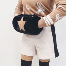 골프 핸드워머 4종 손토시 핫팩파우치 겨울 여성 골프 방한 힙색, B타입(별), 그레이