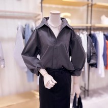 시에로 대구백화점SG SJ3SHF13M_밑단 턱 볼륨 크랍 셔츠