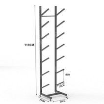 서핑보드거치대 스케이트보드 스탠드 진열대 수납, 블랙 바퀴 7단