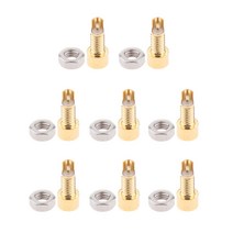 GHSHOP 8x 순수 구리 도금 된 청력 기 이어폰 MMCX 커넥터 나사 너트 유니버설, 10x4x4mm, 금은
