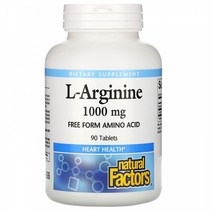 (아이허브) 네츄럴 펙터스 네츄럴 펙터스 L-아르기닌 1X000mg 90정 빠른직구