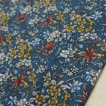 도비 - 인디고 플라워 (0429-14) 부드러운 차르르한 여성스러운 꽃무늬원단