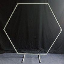 웨딩아치 프로포즈 육각 아치 단 결혼식 detor 파티 배경 결혼식 소품 금속 철 프레임 꽃 balllon 선반 arche mariage, 1.8미터(5.92피트), 흰색 육각형