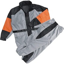 NexGen SH2217 남성용 오렌지 및 실버 옥스포드 방수 레인 수트 - 5XL, 5X-Large