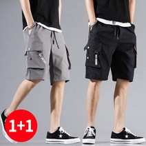 [2개] 주디앤 남성 텐션업 포켓 밴딩 반바지