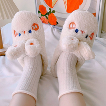 귀여운 토끼 털실내화 겨울 방한 양털 뽀글이 털 슬리퍼