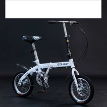 미니벨로접이식 출퇴근용 여행용 접이식 소형자전거, 빨간색 16인치