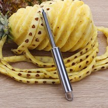 파인애플자르기 사과깎는기계 날카로운 입 스테인레스 스틸 필러 나이프 V 모양 아나나스 필링 나선형 커터 홈 과일 도구 주방 액세서리, 단일옵션