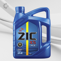 지크 ZIC X5 SN PLUS 5W20 4L 경제적인 엔진오일 가솔린, ZIC-X5 4리터