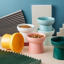 코코펫샵 도나 도자기 애견 밥그릇 / 강아지 식기 고양이 물그릇 수반, 블루