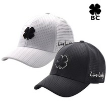 블랙클로버 골프모자 볼캡 PERF 타공 골프캡 남성 여성, L/XL, 화이트