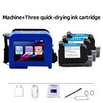 잉크젯마킹기 한국어 언어 시스템 미니 휴대용 라벨 생산 날짜 배치 번호 유통 기한 잉크젯 인쇄 QR 코드 패턴 코더 솔벤트 빠른 건조, 16.Printer-3 black ink - 영국 플러