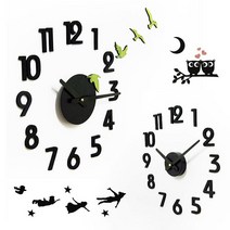 (IAC) DIY 못없는 무소음 벽시계 홈 집 테이블 데코 꾸미기 장식 선물 인테리어 소품, 행복한또미네 IAC-011 무(못X)