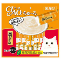 이나바 고양이 챠오츄르 간식, 닭가슴살+해산물, 14g, 80개