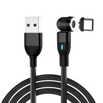 더조은셀러 자석 고속 충전케이블 C타입 8 5 핀 USB 마그네틱 패브릭 회전형 마크스피드, 3m