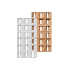 T자형 PU 디자인 큐브 벽돌 공간분리 경량 파티션 가벽 인테리어, 2400x600 양면8cm두께, 다크블랙 직사각형