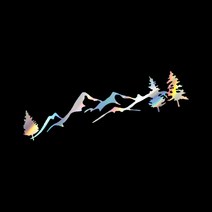자동차포인트 0320 산나무 튜닝스티커, S, 블랙, 1개