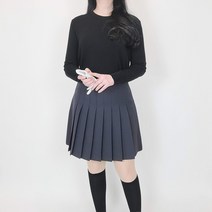 티앤드골프 여성 골프 치마 바지 간절기 롱기장 주름 스커트 골프웨어