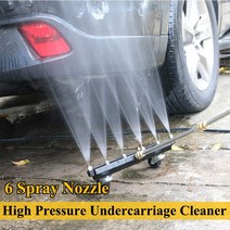 고압 세척기 하부 구조 클리너 6 노즐 정원 청소기 4000 PSI 물 빗자루 청소 도구 키트, 하나, 검정