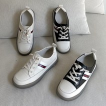 배색 라인 천연 소가죽 밴딩끈 생고무창 푹신 쿠션 보세 스니커즈