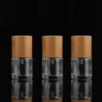 6피스 10ml 빈 매니큐어 병 대나무 캡 및 브러시 포함 리필 가능한 유리 원통형 바이알 용기 DIY 네일 아트용 769311