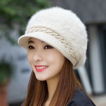 엘마운틴 앙고라 보아 캡모자 여성 여자 가을 겨울 패션 니트 털 엄마 중년여성 할머니 모자