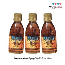 Wiggle_[미니어처] 쿰스 유기농 메이플시럽 50ml 캠핑용 여행용 소스 조미료 간편식품 배달용 소용량 유기농 팬케이크 핫케익시럽 토스트, 3개