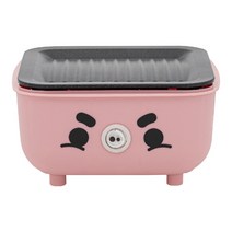 도무스 미니미니 전기그릴 혼족 혼밥 1인 삼겹살 고기불판 화로 스테이크, 피그렛(핑크)