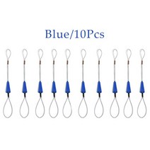 전동 릴 갈치 케이블 소형 갑오징어 낚시 Di.3/4/5mm 금속 케이블 풀러 양말 릴 유리 섬유 벽 와이어 도관, 01 Blue 10PCS