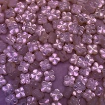 담수진주조개 컬러풀 위에 입체 럭키 클로버 조각 DIY 액세서리 숄더, 도안색, 클로버 대각선 구멍
