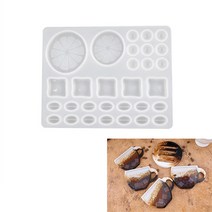 미라클 136 실리콘 몰드 커피잔 모양 코스터 컵받침 트레이 UV 에폭시 레진 석고 비누 양초 캔들 각종 공예, 136-3 실리콘 몰드 원두 레몬 얼음 30구