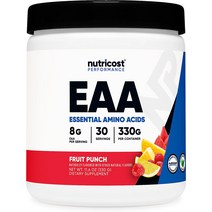 [Universal Nutrition Animal Flex Pak] 유니버셜 Nutricost EAA 파우더 30인분과일 펀치 - 필수 아미노산 비 GMO 글루텐 프리 채식주의자