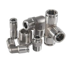 MSAEIQUN Pneumatic 304 스테인리스 스틸 에어 호스 피팅 푸시 투 커넥트 피팅 NPT 스레드 연결 키트 트럭 트레일러용 - 41개 팩 1282565