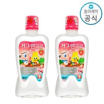1+1 동아제약 가그린 어린이 380ml 사과 딸기 풍선껌 가그린 키즈 가글 충치예방_딸기맛, 딸기맛(1+1)