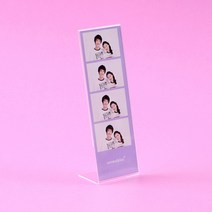 선물톡톡 네컷사진 액자 투명 아크릴 인테리어 2x6 탁상용 액자