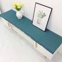 SKANDSALO 패브릭 린넨 모던 북유럽 TV장 TV다이 거실장 덮개 커버 테이블보, 피콕 블루