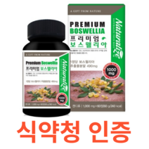 네추럴라이즈 프리미엄 보스웰리아 식약처 식약청 인정 인증 해썹 haccp 인도 유향나무 식물성 원료 테르페노이드 아연 비타민D 마그네슘 리모넨 셀레늄 판톤텐산 추출분말, 60정X4개
