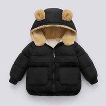 키즈 롱 후리스 주니어 유아 숏 패딩 경량 여아 양모 두꺼운 곰 후드 야외 운동복 겨울 재