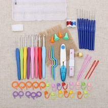 짱패브릭 뜨개질 코바늘 기초세트 초보 뜨개질 코바늘 세트 DIY 단수핀 레이스바늘 뜨개용품 필수 부자재