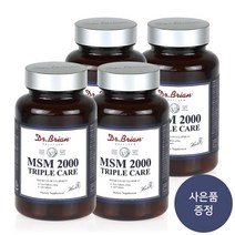프리미엄 고함량 엠에스엠 msm 2000mg 글루코사민+초록입홍합+ 보스웰리아+상어연골 콘드로이친+비타민D+망간 관절 연골 면역력 영양제 휴대용약통 증정, 162g, 4개